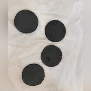 Set of Black stone Round Coasters